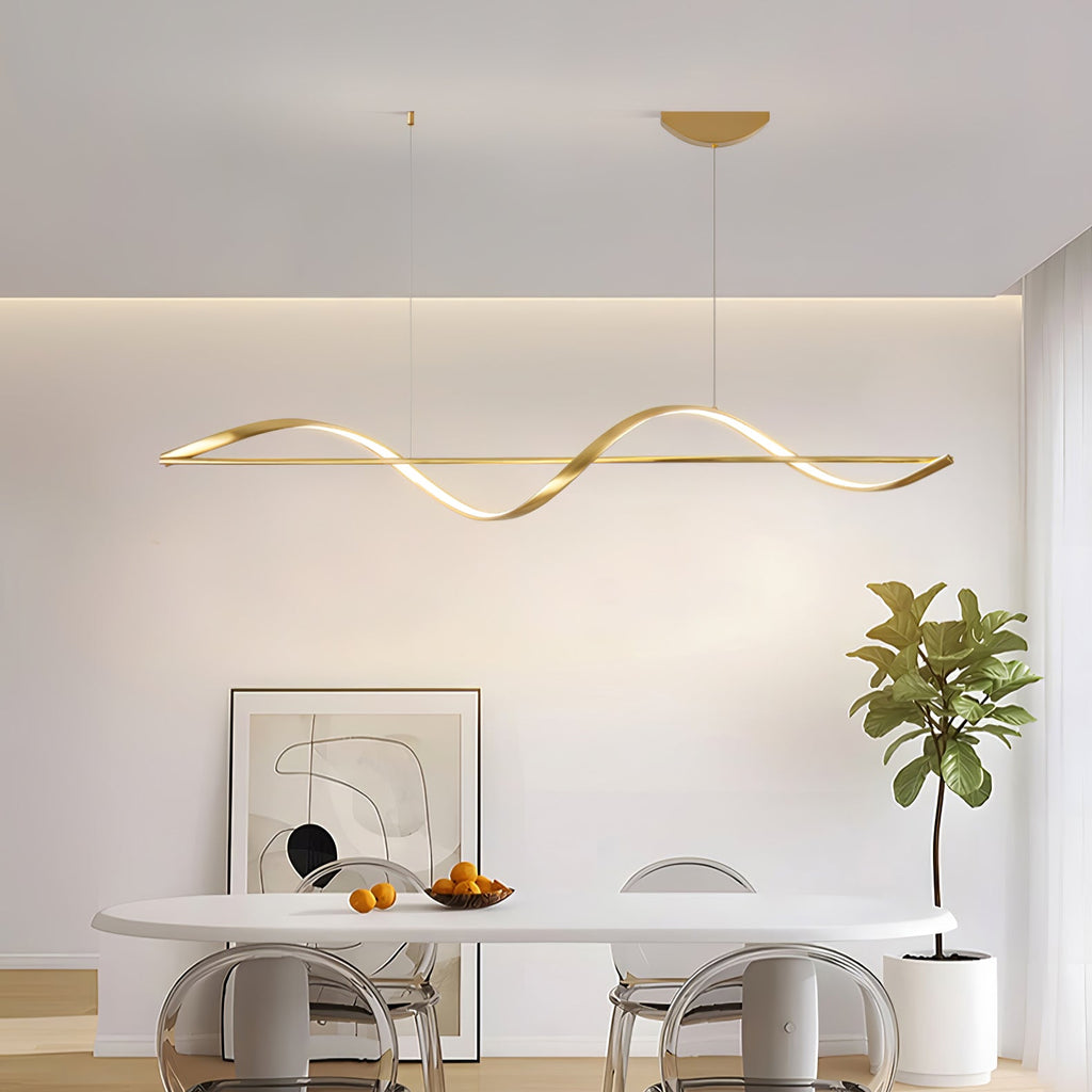 Solenne Wave Linear Pendant Light