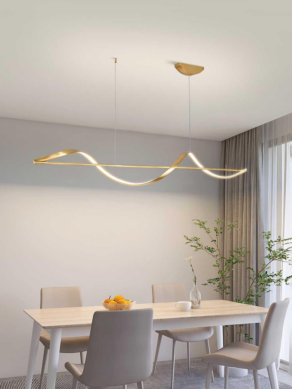 Solenne Wave Linear Pendant Light
