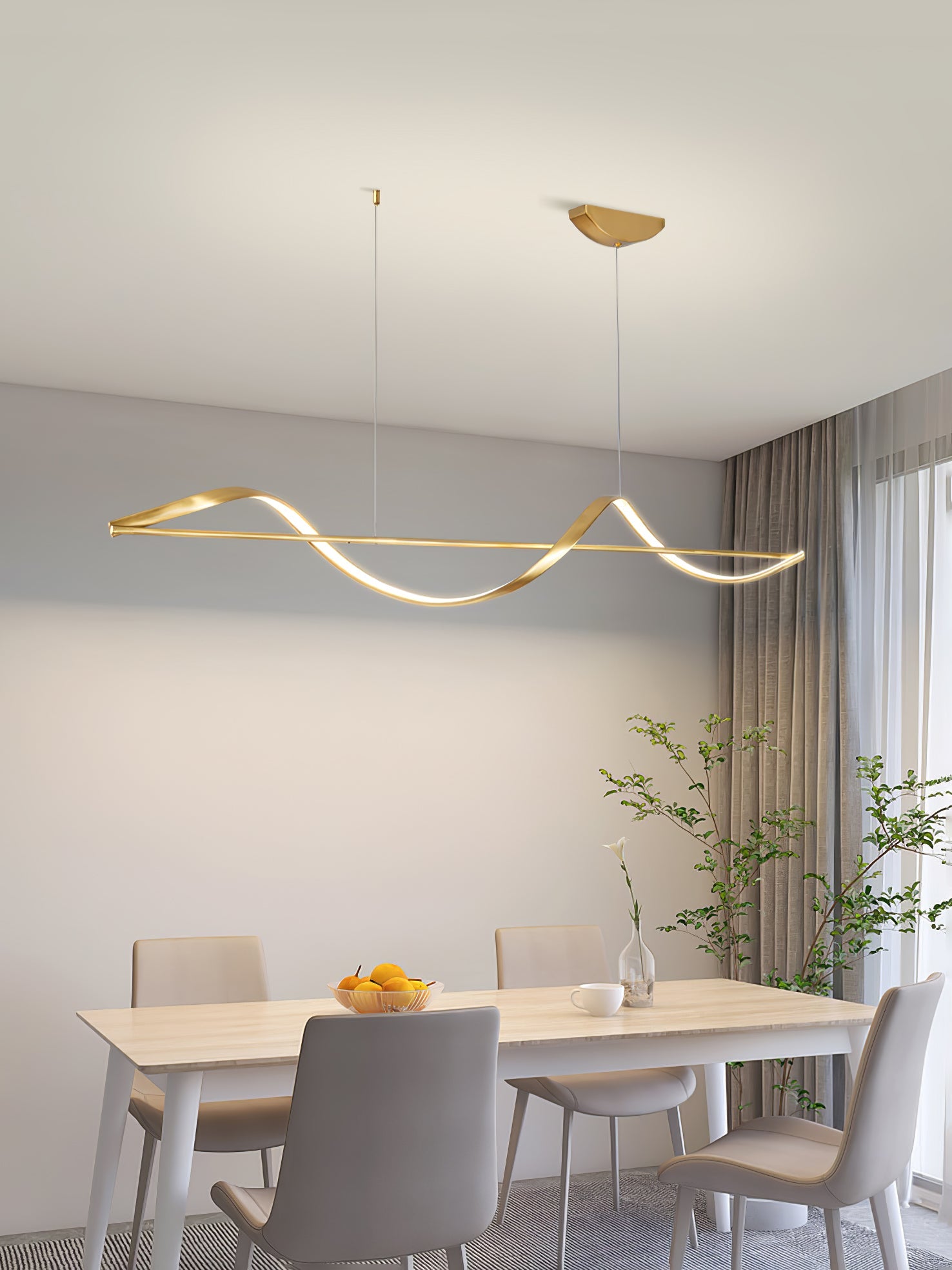Solenne Wave Linear Pendant Light