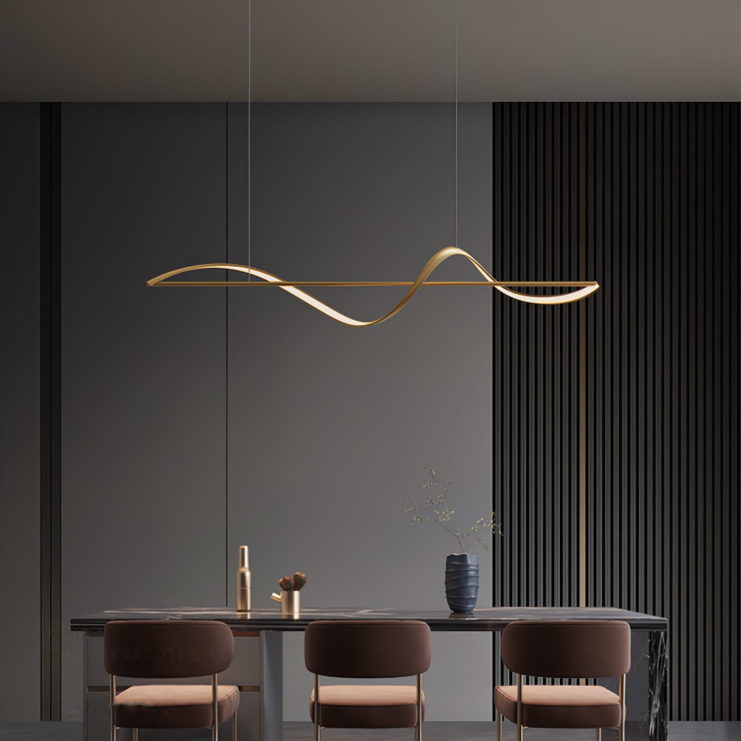 Solenne Wave Linear Pendant Light