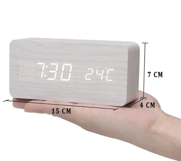 LED Desk Clock with Sound Activation and Adjustable Display