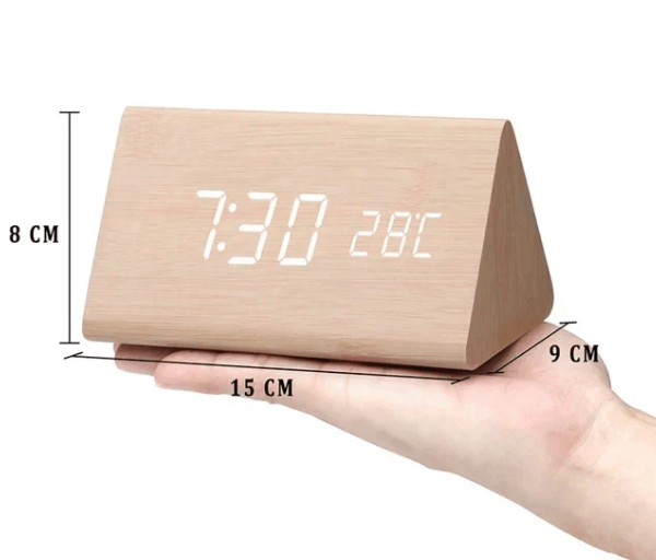 LED Desk Clock with Sound Activation and Adjustable Display