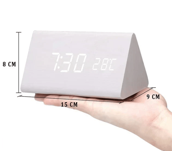 LED Desk Clock with Sound Activation and Adjustable Display