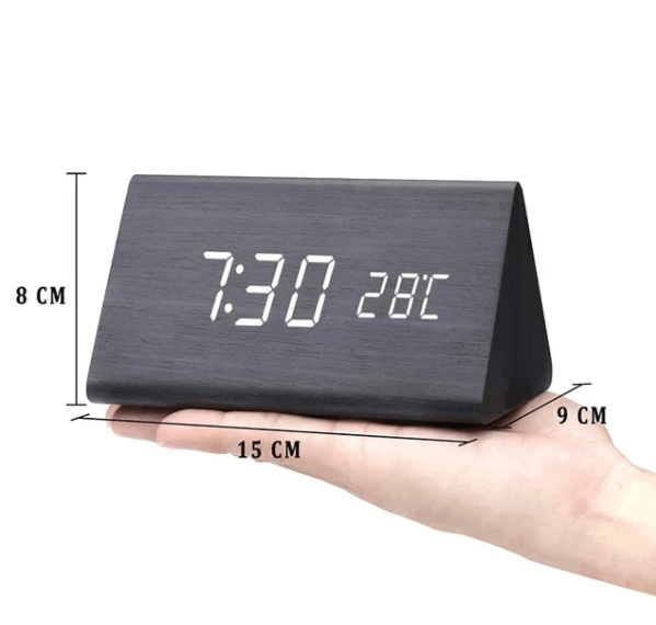 LED Desk Clock with Sound Activation and Adjustable Display