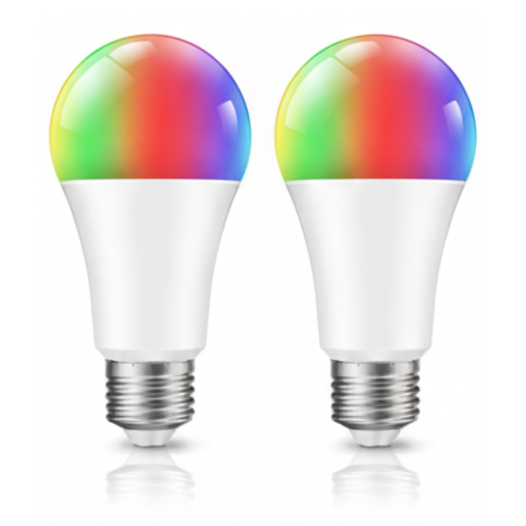A19 E26 120V RGBWW WiFi Bluetooth Smart LED Bulb, 800 Lumens