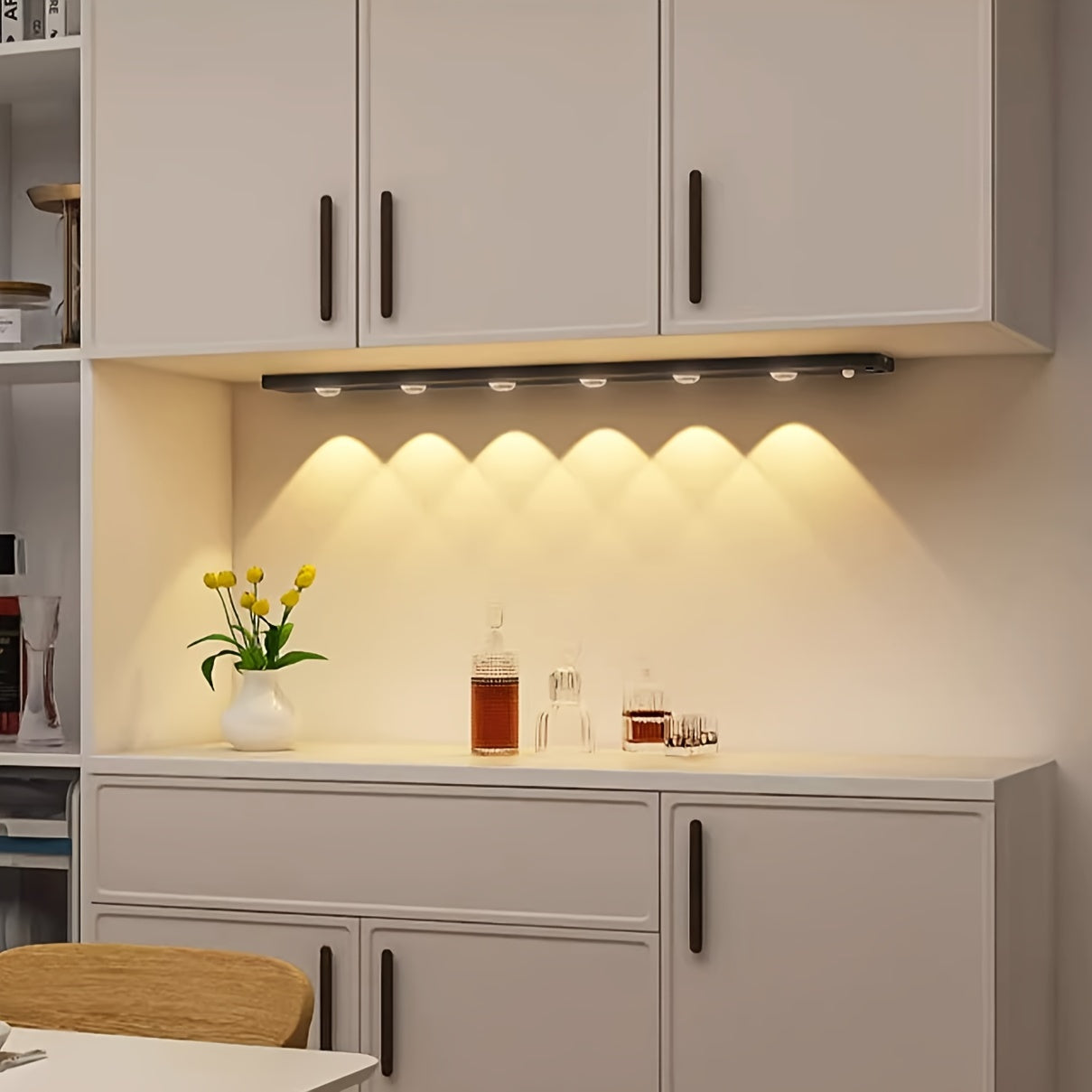 LED Motion Sensor Strip Light Wireless Rechargeable Cabinet Lighting