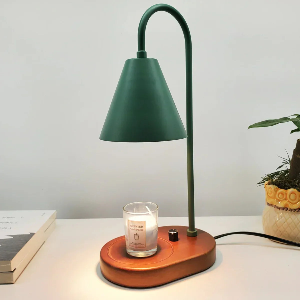 Adjustable Candle Warmer Lamp Flame-Free Ambient Home Lighting