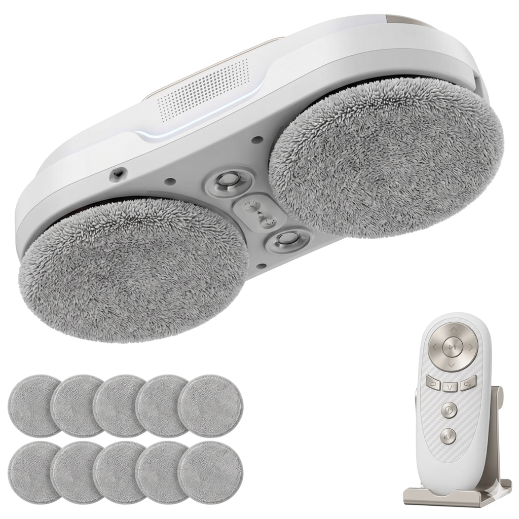 Automatic Window Cleaning Robot with Water Spray and Remote Control
