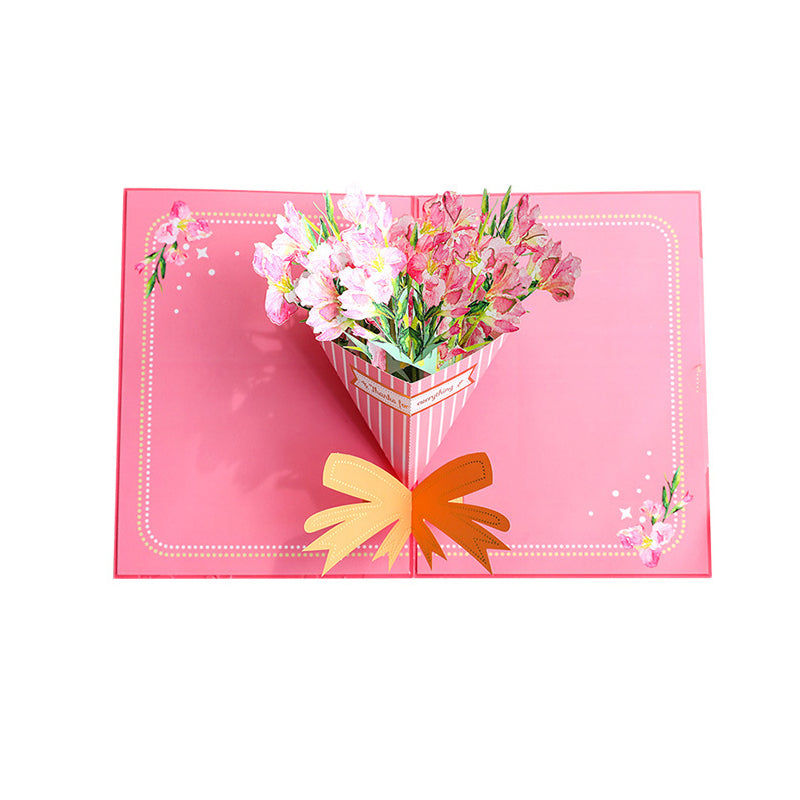 3D Pop-Up Mother’s Day Gift Card – Pink Floral Design