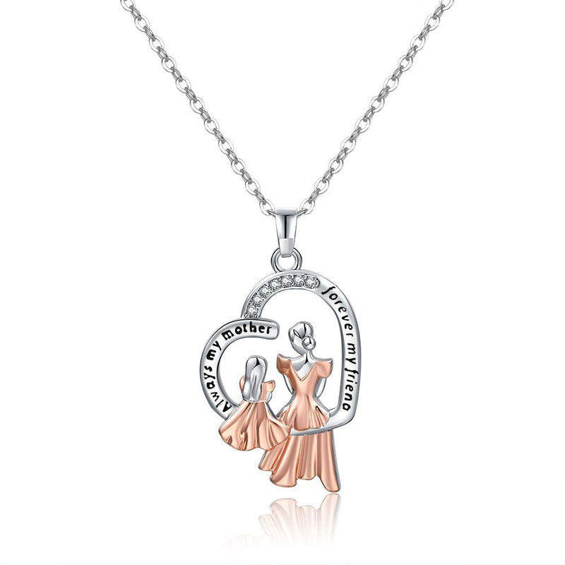 Mother Daughter Heart Pendant Necklace A Mother's Day Gift