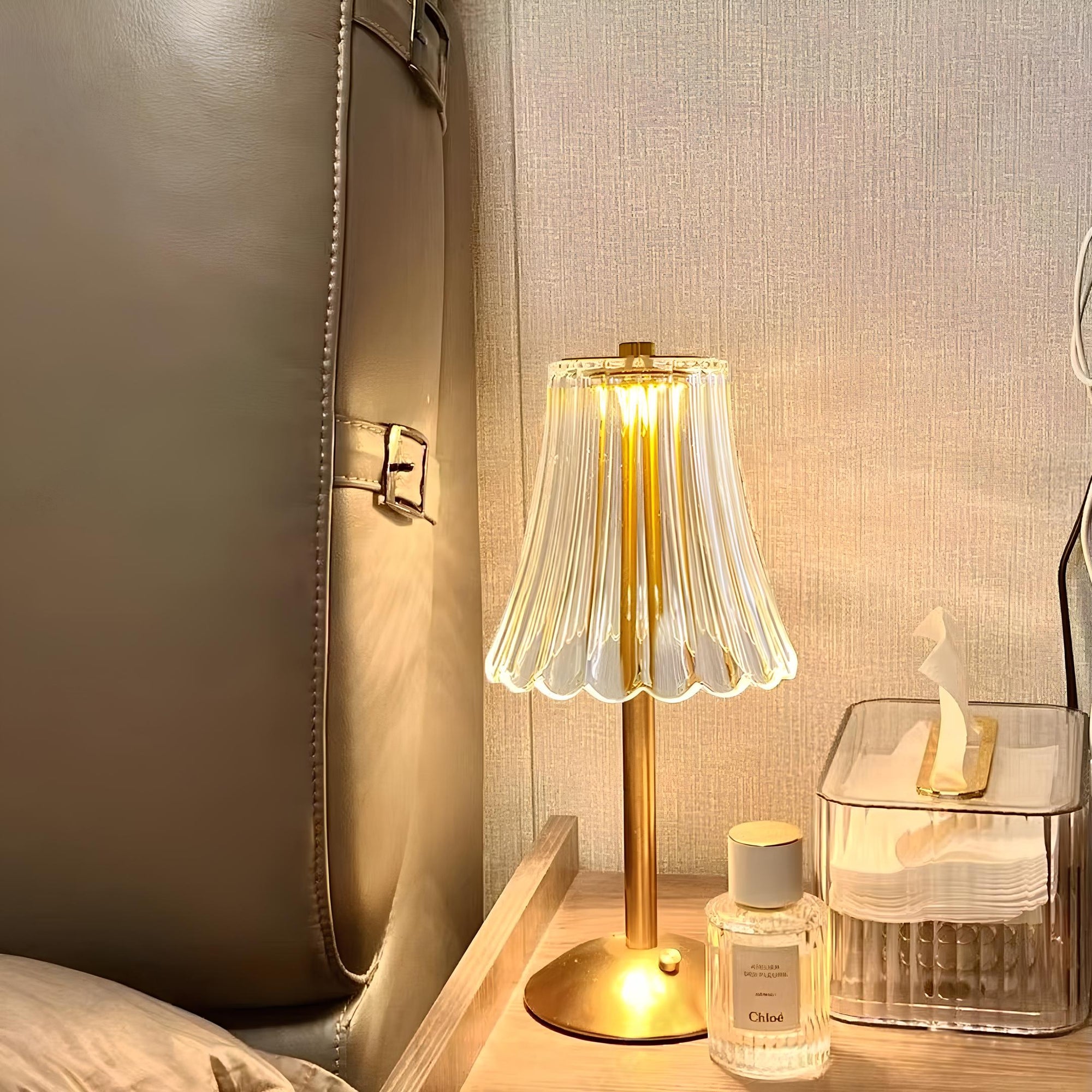 Rechargeable Crystal Touch Table Lamp Portable LED Mood Light