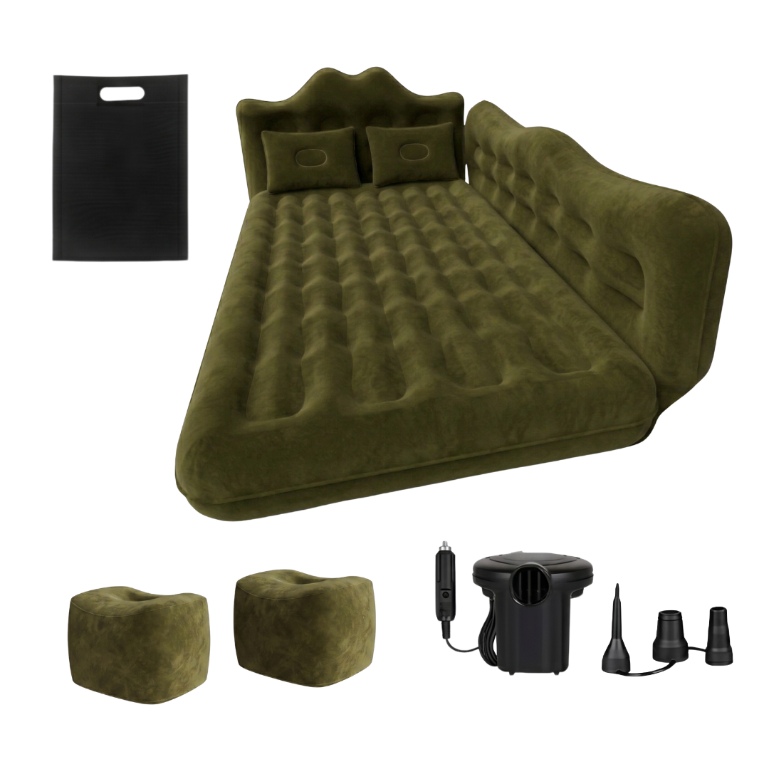 Car Back Seat Inflatable Sleeping Pad with 12V Pump and Pillows