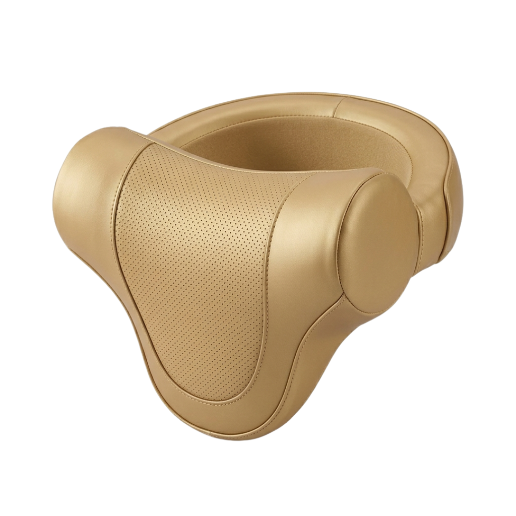 Car Headrest Neck Pillow with Memory Foam and PU Leather Cover