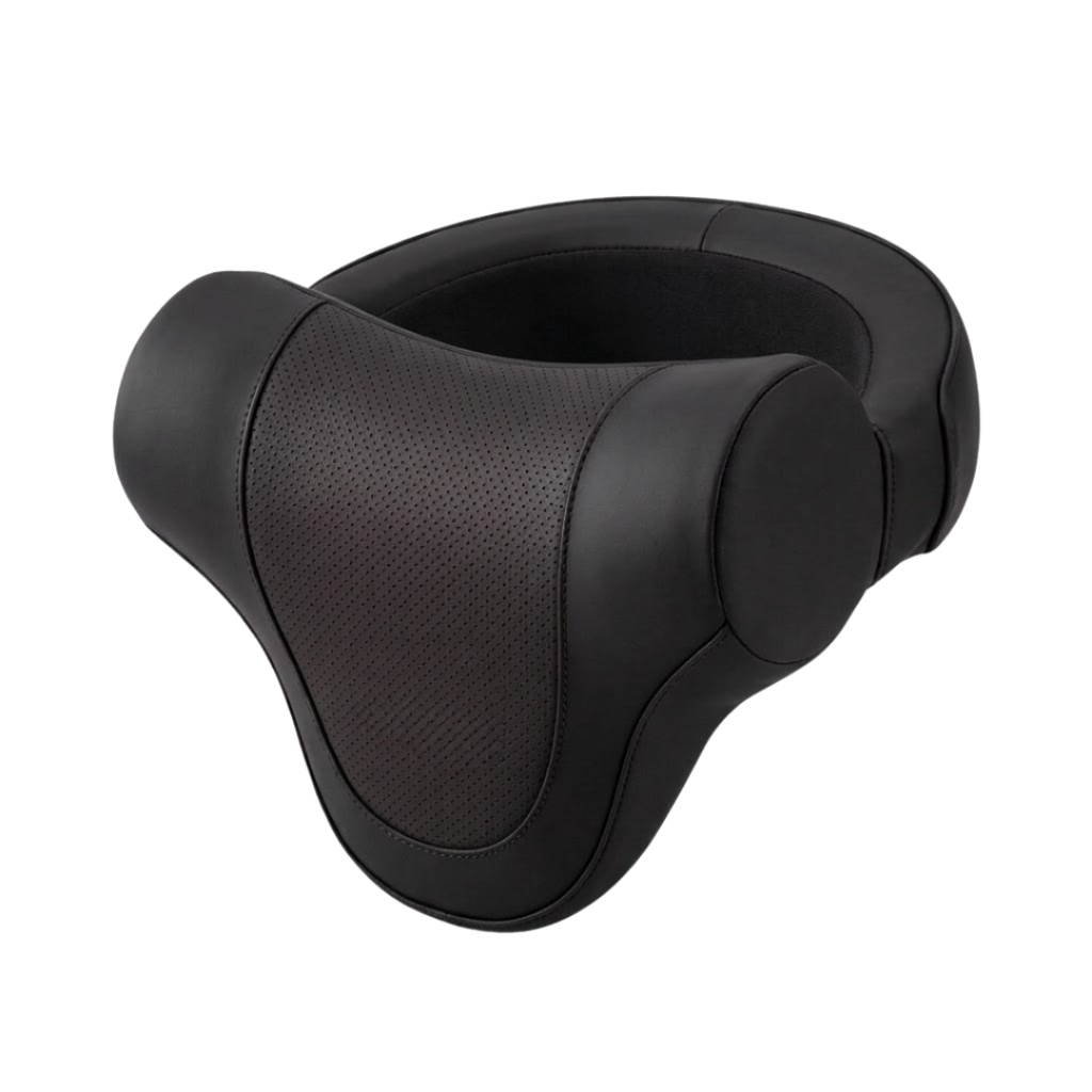 Car Headrest Neck Pillow with Memory Foam and PU Leather Cover