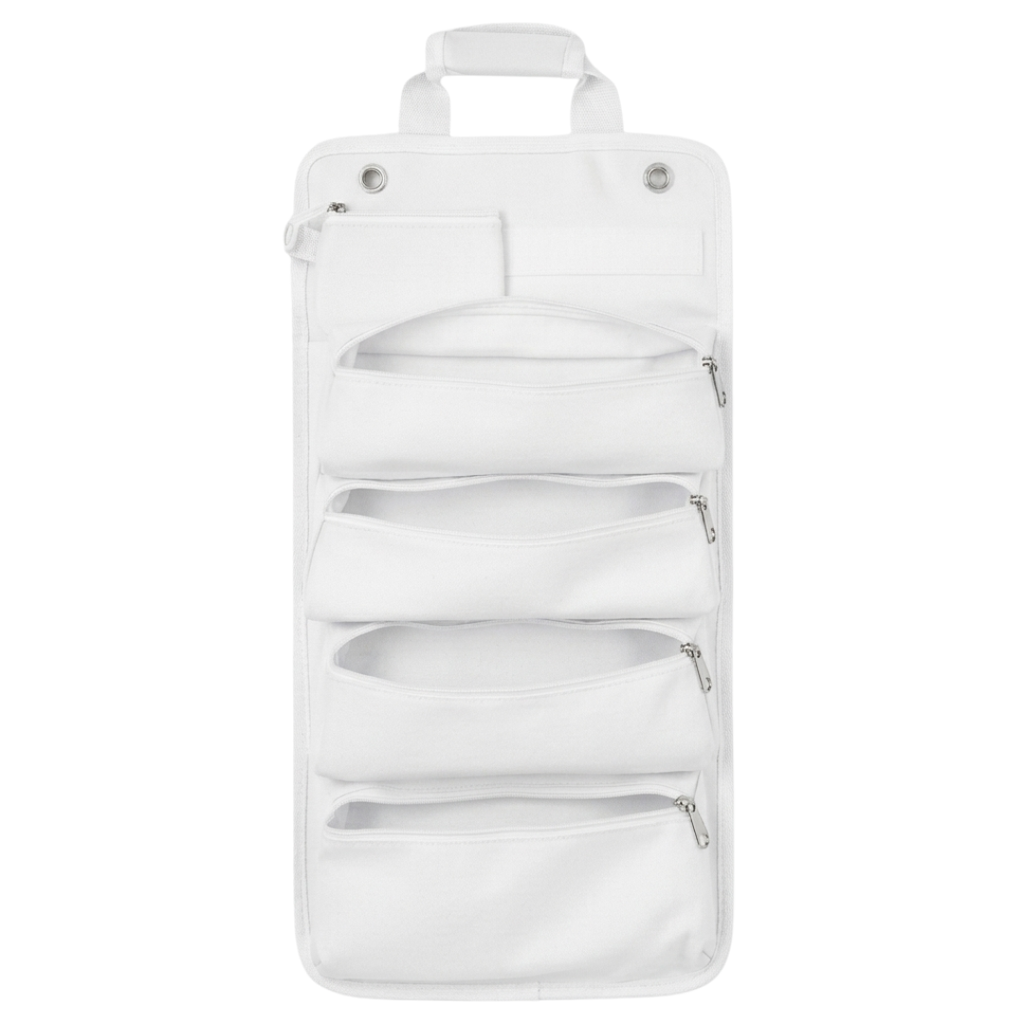 Car Roll Up Tool Bag Organizer with Compartments and Detachable Pouch