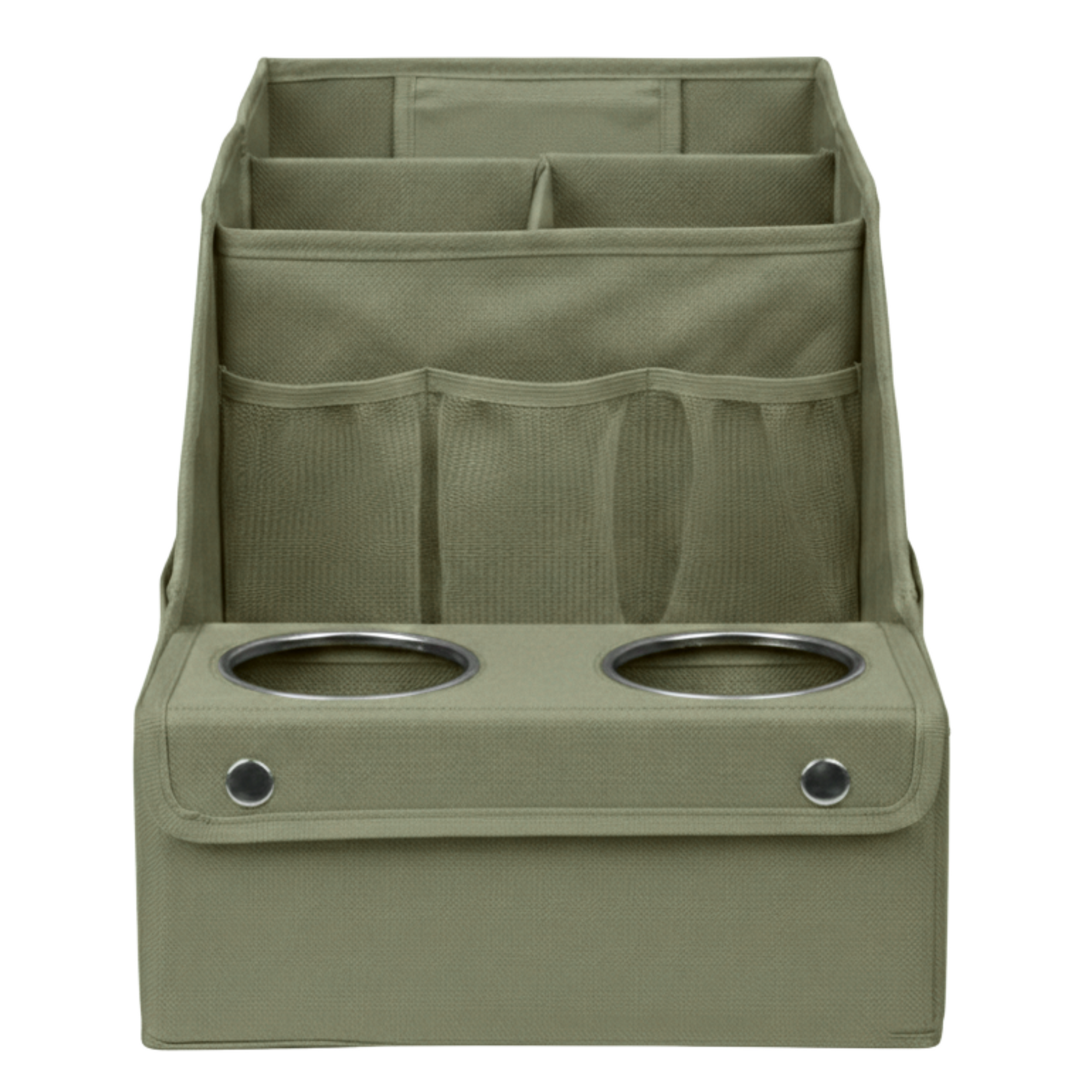 Car Seat Organizer with Storage Compartments & 2 Cup Holders