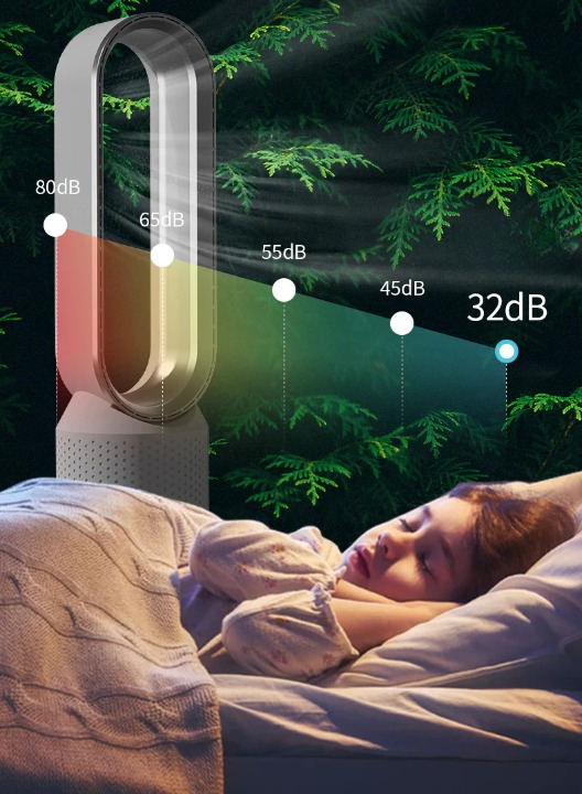 Home Air Circulation & Purification Tower Quiet 8-Speed Control