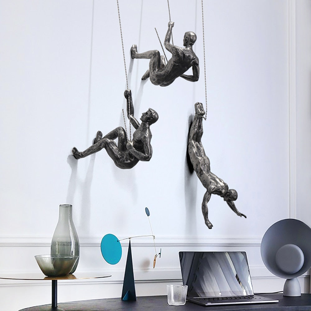 Abstract Climbing Figure Wall Decor Modern Decorative Wall Accent