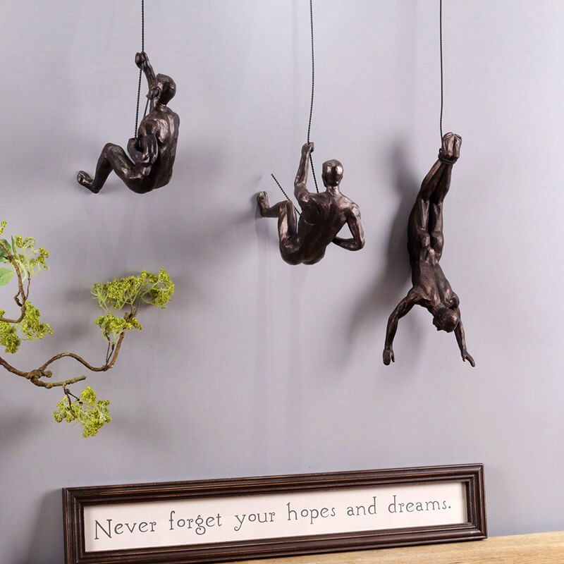 Abstract Climbing Figure Wall Decor Modern Decorative Wall Accent