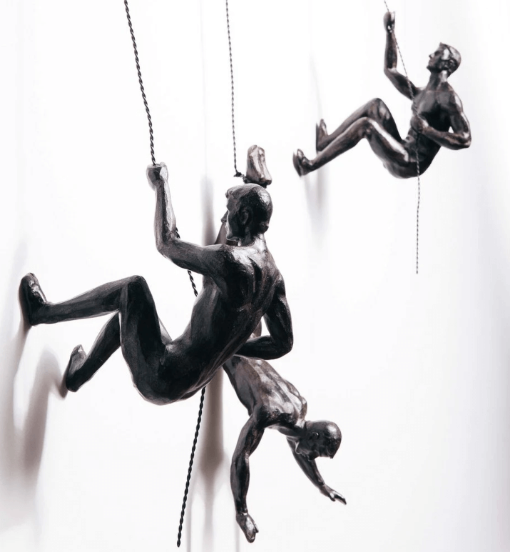 Abstract Climbing Figure Wall Decor Modern Decorative Wall Accent