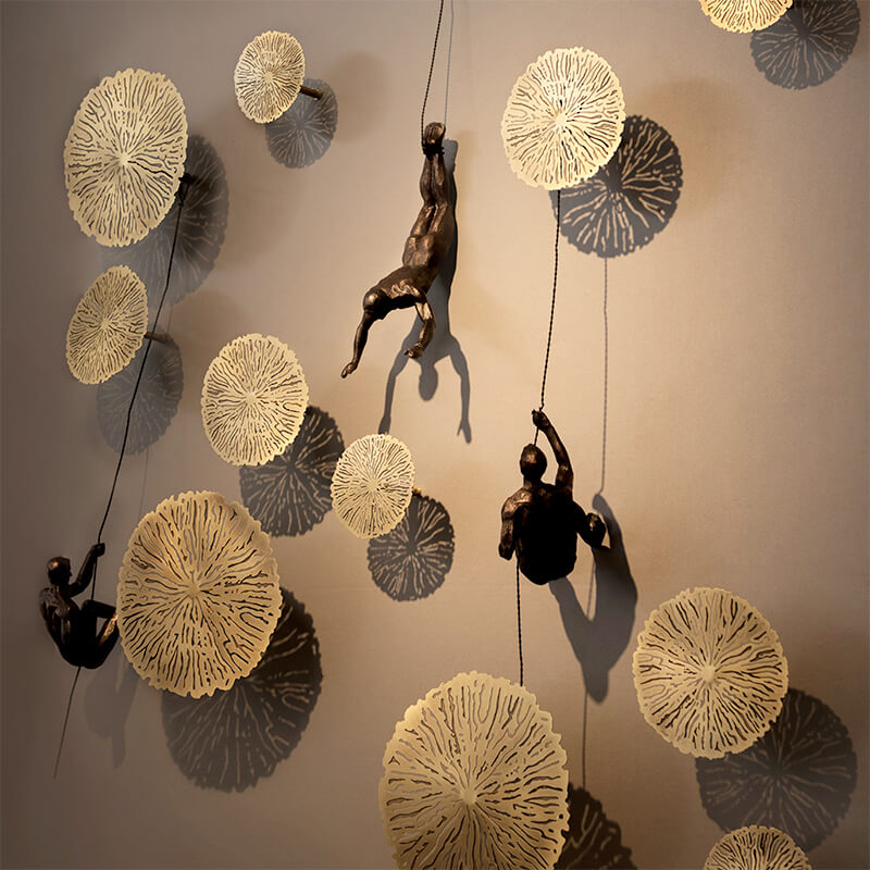 Abstract Climbing Figure Wall Decor Modern Decorative Wall Accent