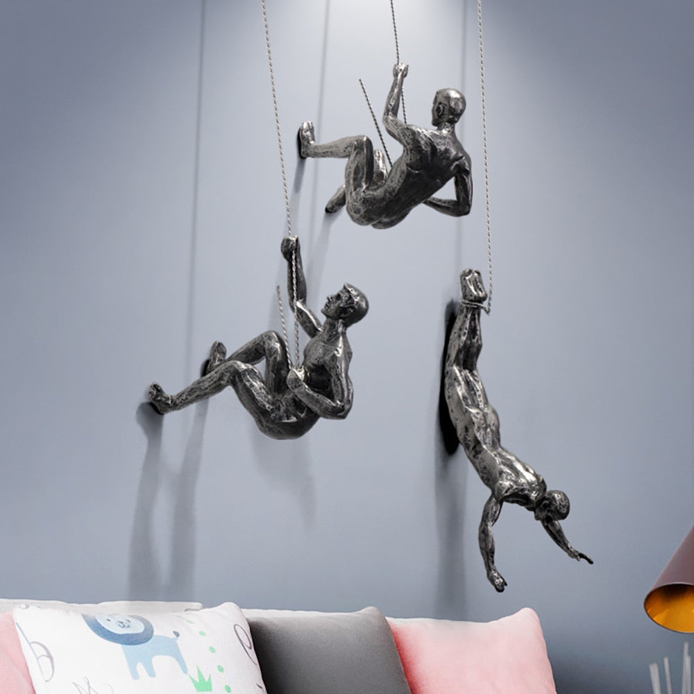 Abstract Climbing Figure Wall Decor Modern Decorative Wall Accent