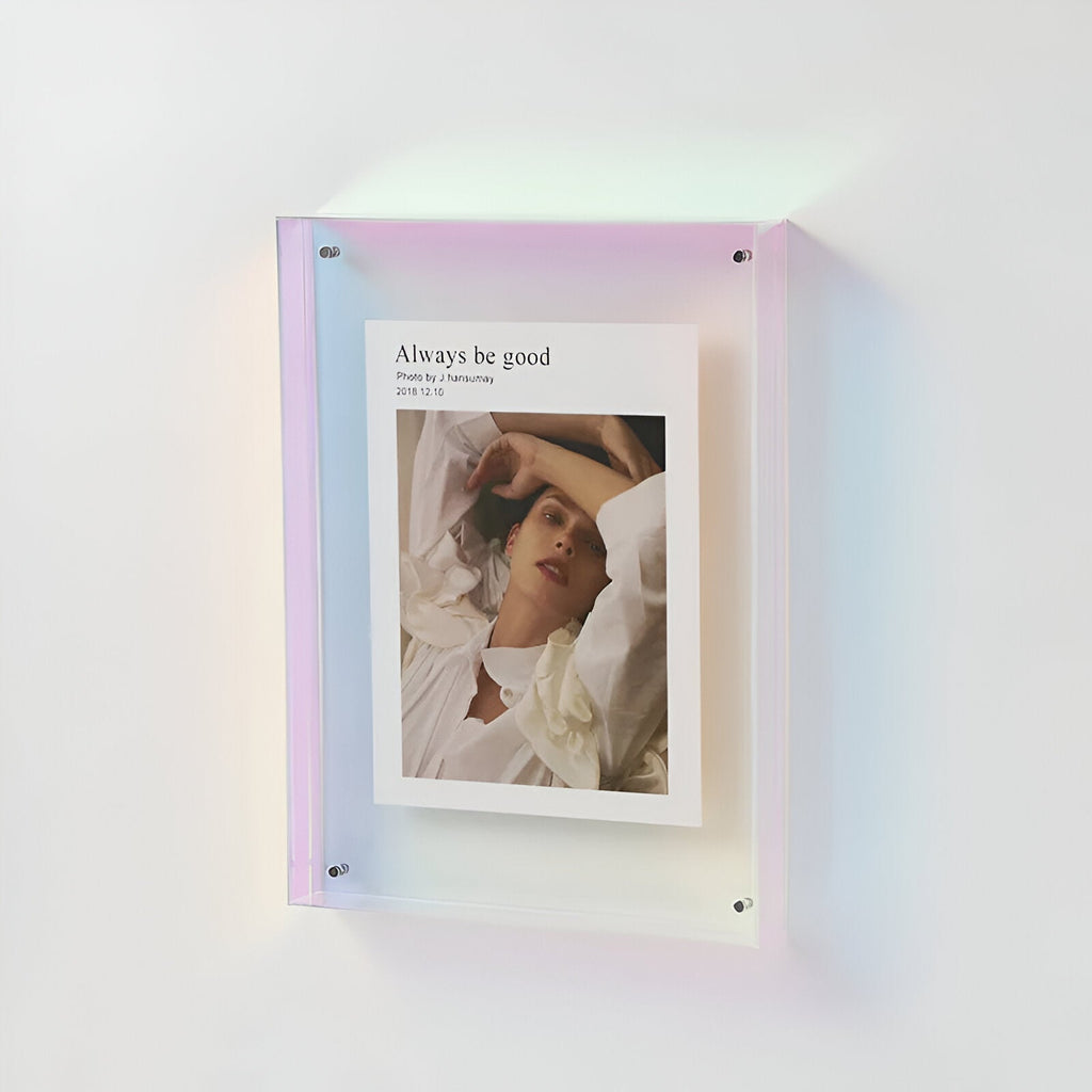 Transparent Colour Photo Frame Modern Minimalist Display