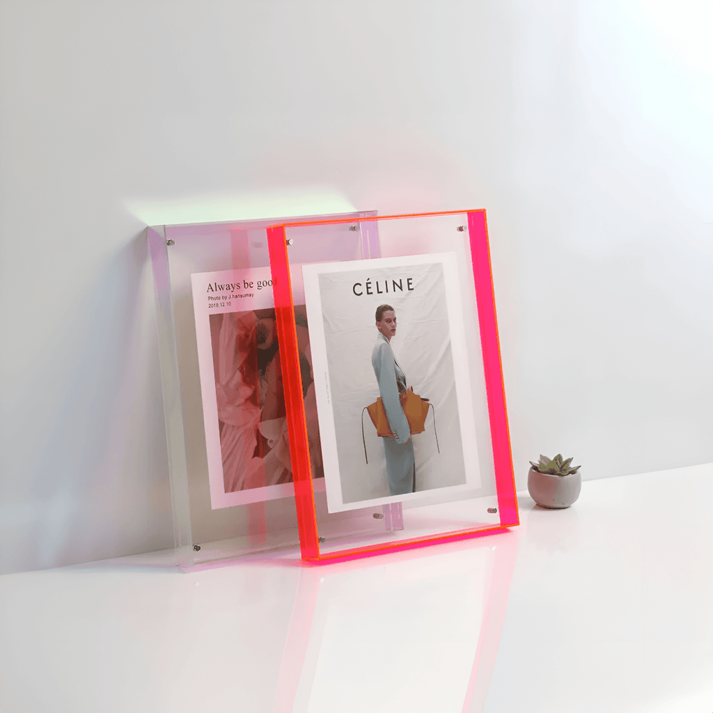 Transparent Colour Photo Frame Modern Minimalist Display