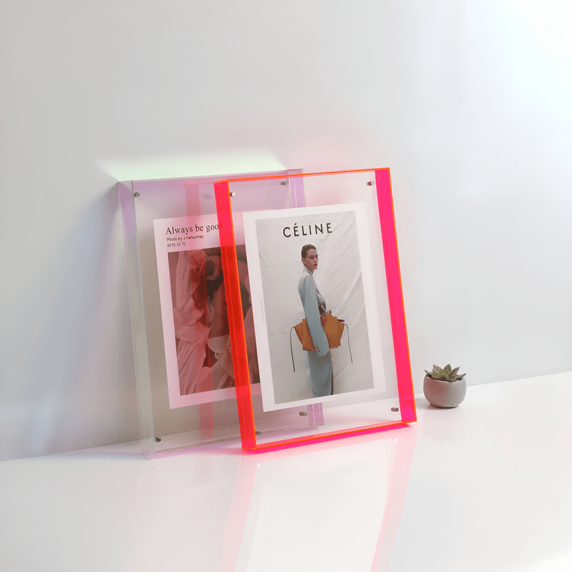 Transparent Colour Photo Frame Modern Minimalist Display