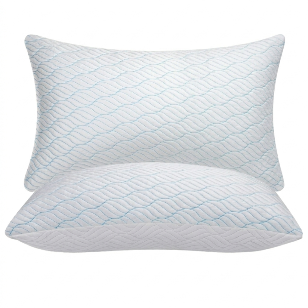 Cooling Shredded Memory Foam Pillow Set with Adjustable Firmness