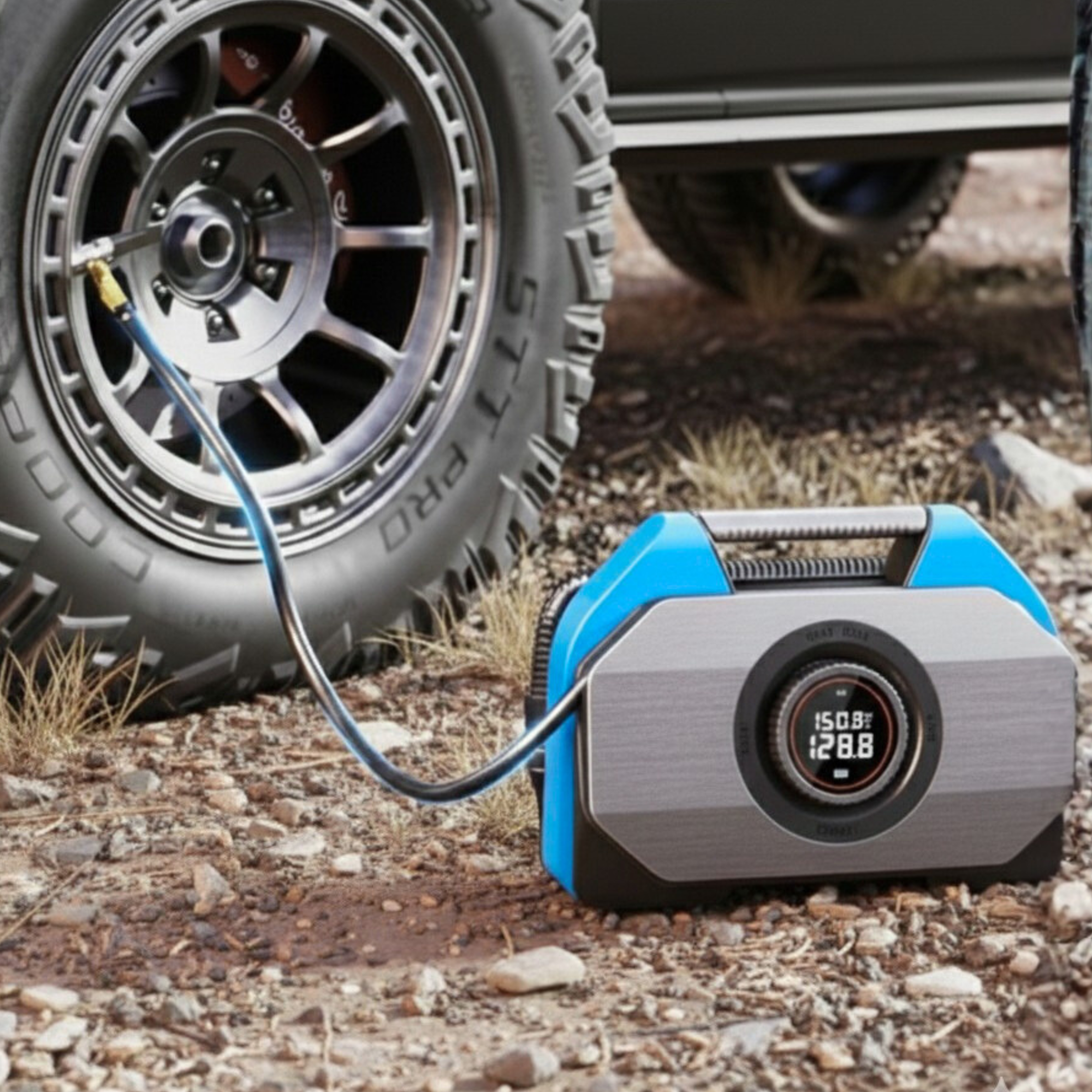Cordless Tire Inflator Air Compressor Dual Cylinder 160 PSI Max