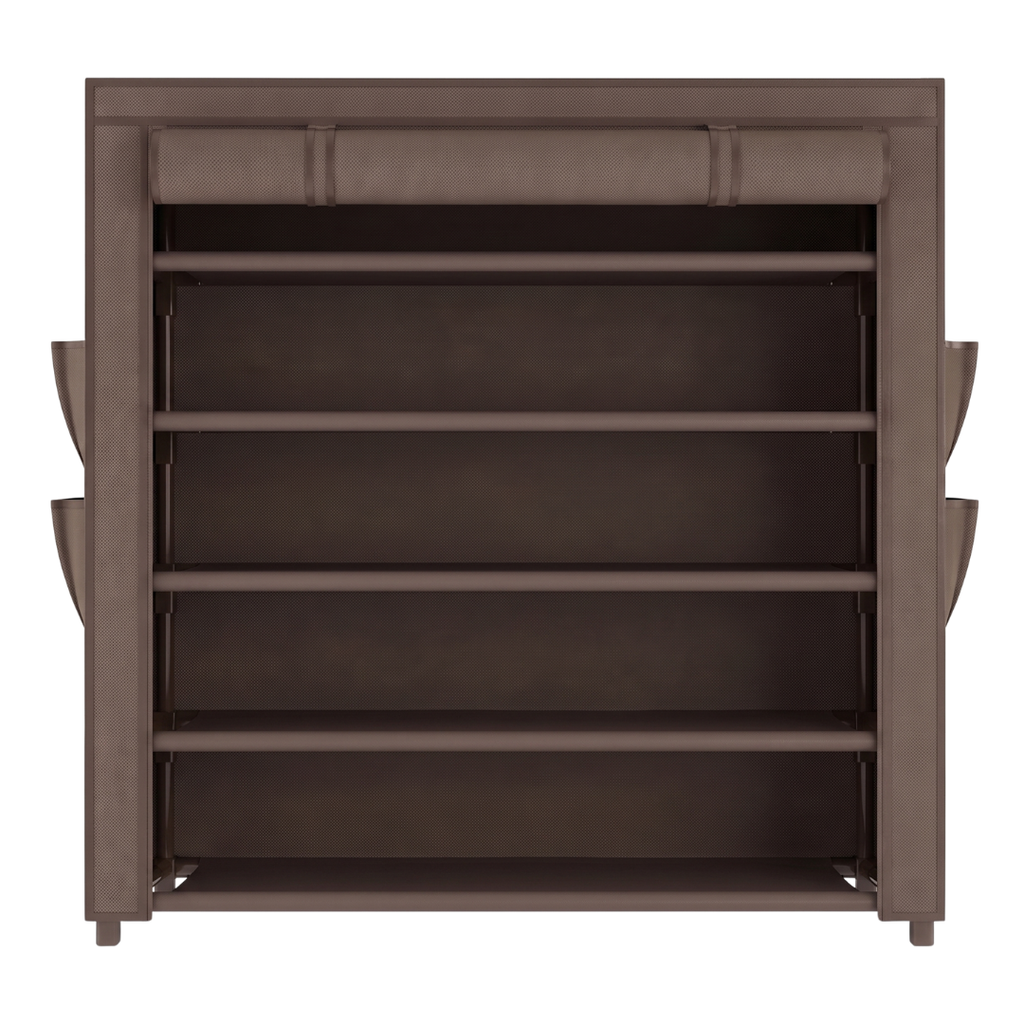 Covered 5 Tier Shoe Rack Storage Organizer for Closet Entryway