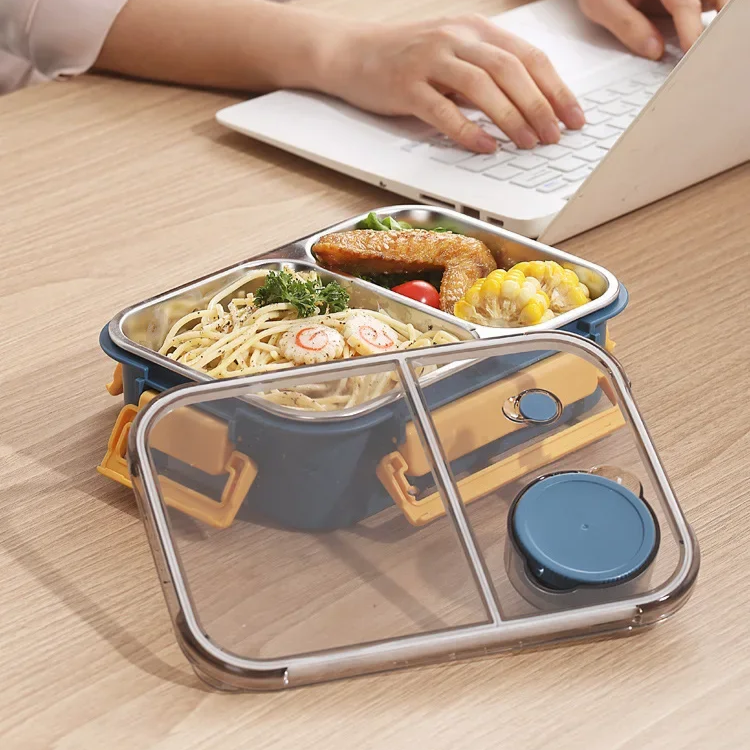 Portable Thermal Food Container Secure Leak-Proof Lunch Box