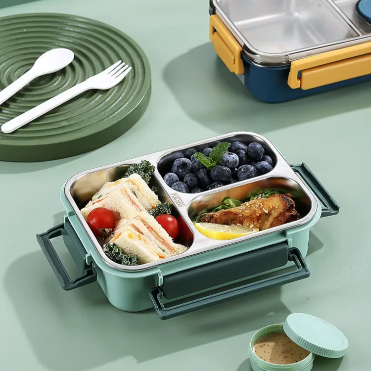 Portable Thermal Food Container Secure Leak-Proof Lunch Box