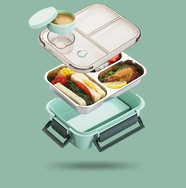 Portable Thermal Food Container Secure Leak-Proof Lunch Box