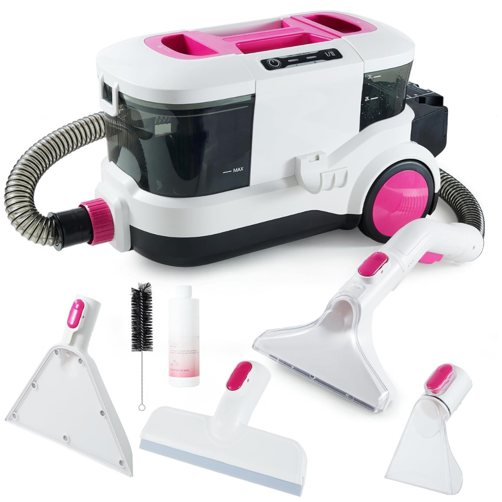 Dual-Tank Portable Carpet & Upholstery Extractor, 800 W Suction