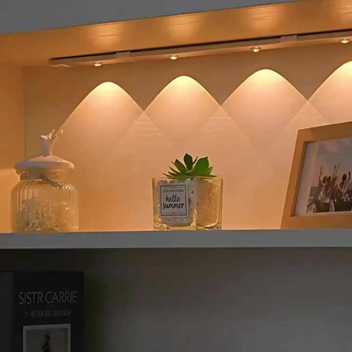 LED Motion Sensor Strip Light Wireless Rechargeable Cabinet Lighting