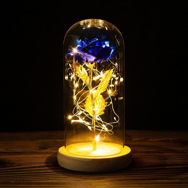 Light Up Rose Decoration LED Dome Table Display