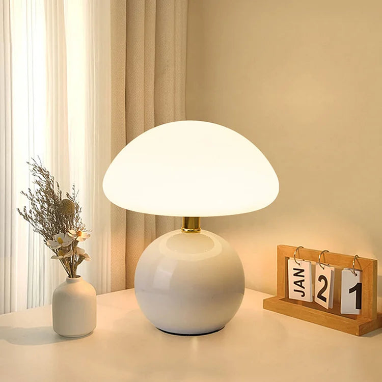 Retro Mushroom Table Lamp Bauhaus-Inspired Bedside Light