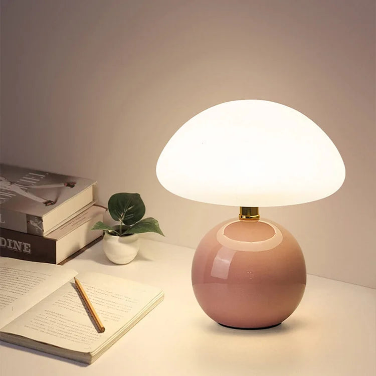 Retro Mushroom Table Lamp Bauhaus-Inspired Bedside Light