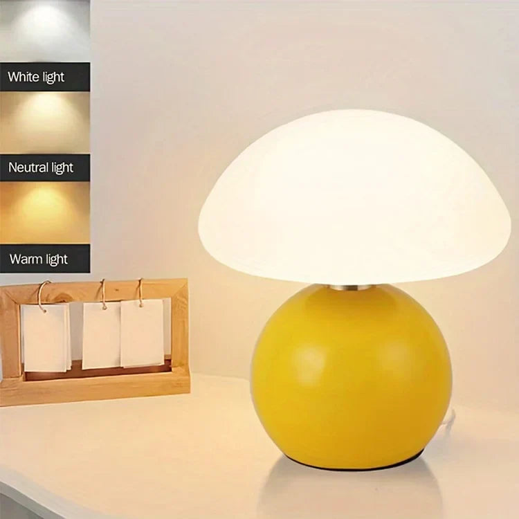 Retro Mushroom Table Lamp Bauhaus-Inspired Bedside Light