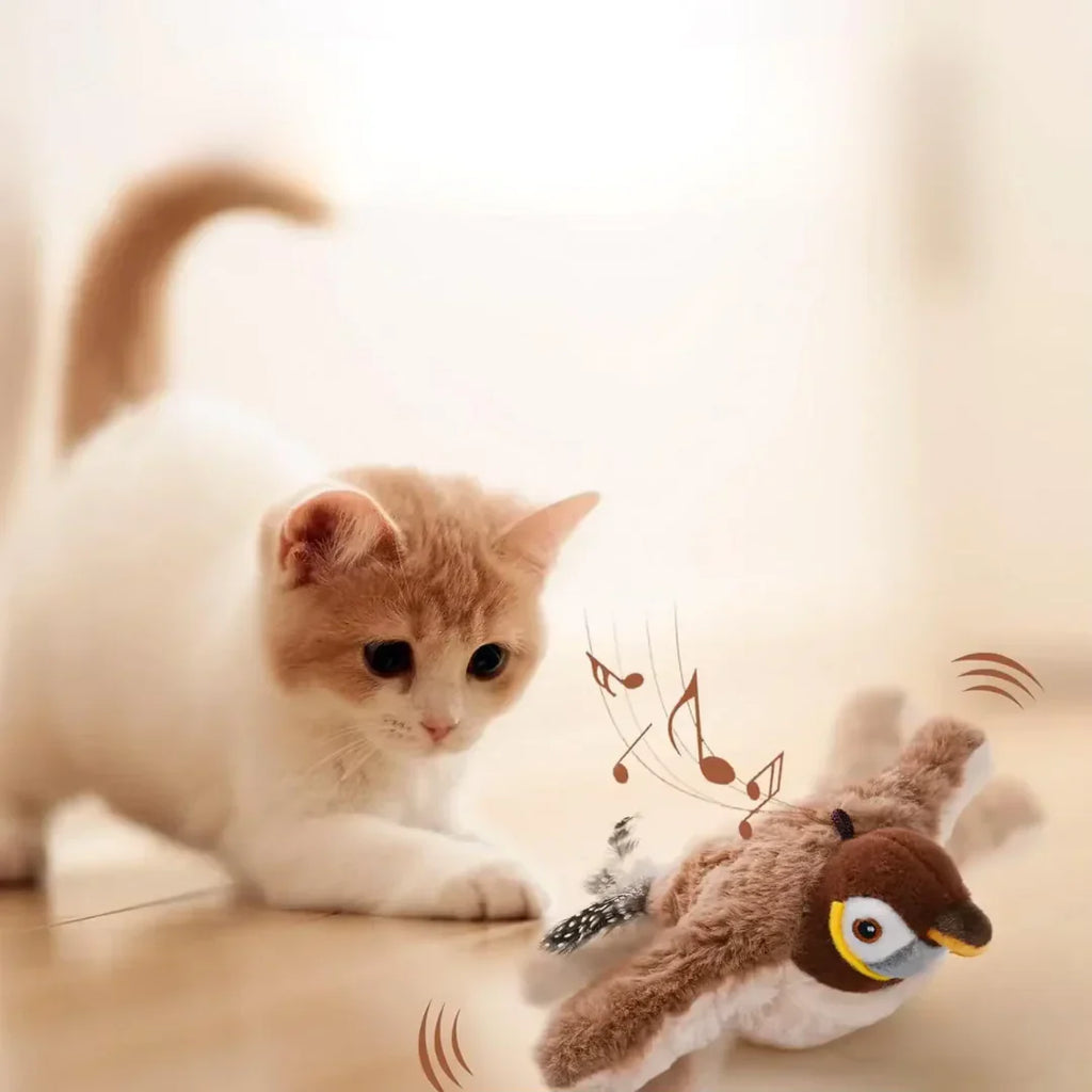 Interactive Flapping Bird Toy for Cats Motion-Responsive Play Toy
