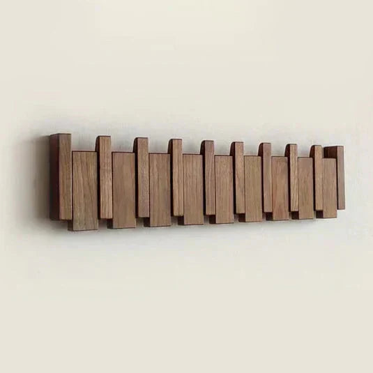 Piano-Style Wall Coat Rack Compact Hanging Storage for Home