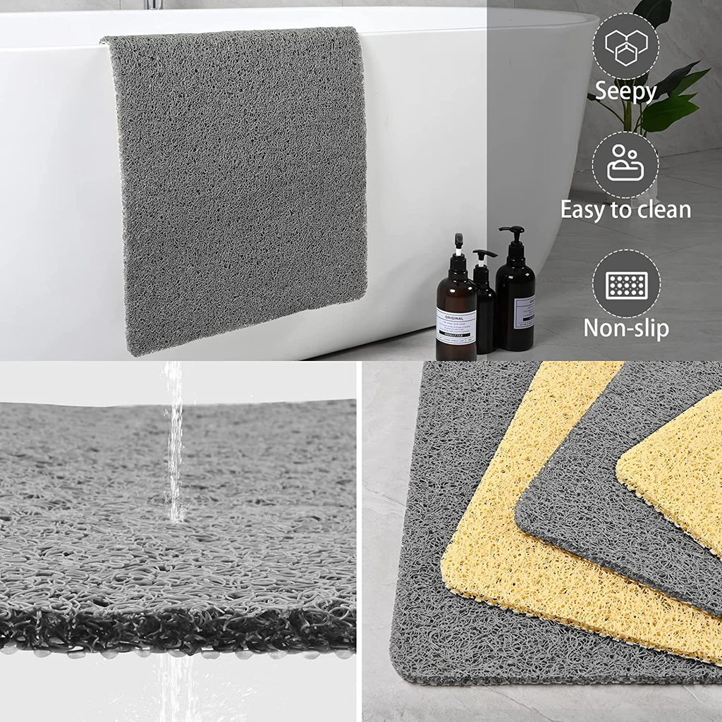 Non Slip Shower Mat Secure Grip with Fast Water Drainage