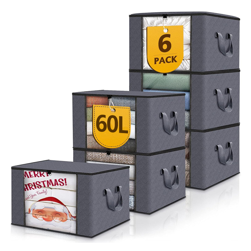 Foldable Clothes Organizers Boxes Zip Closure Storage Solution