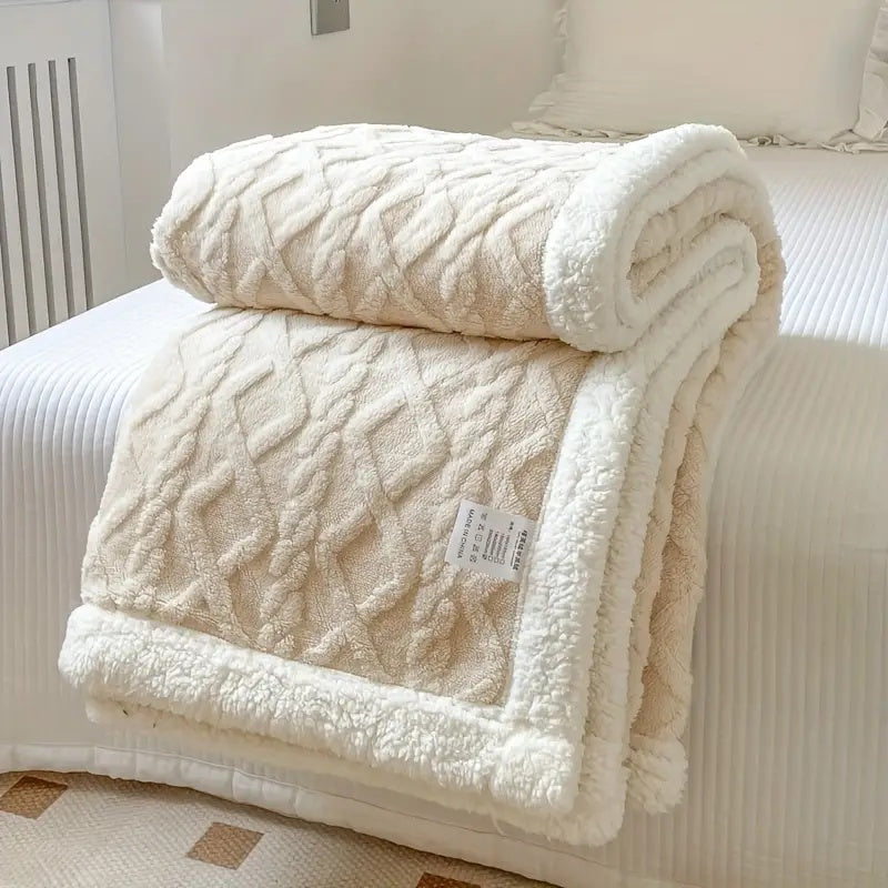 Reversible Throw Blanket for All Season Home Use
