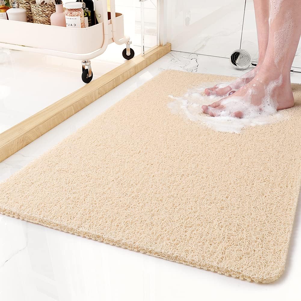Non Slip Shower Mat Secure Grip with Fast Water Drainage