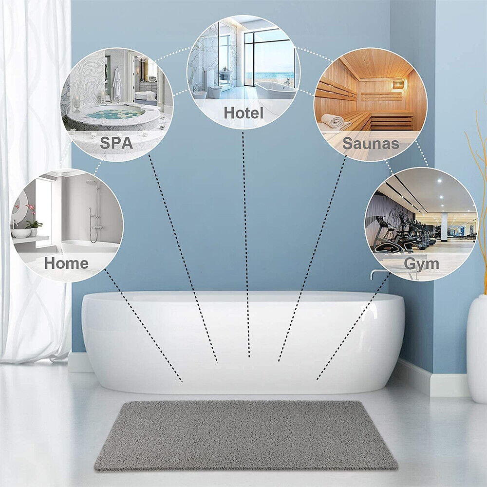 Non Slip Shower Mat Secure Grip with Fast Water Drainage