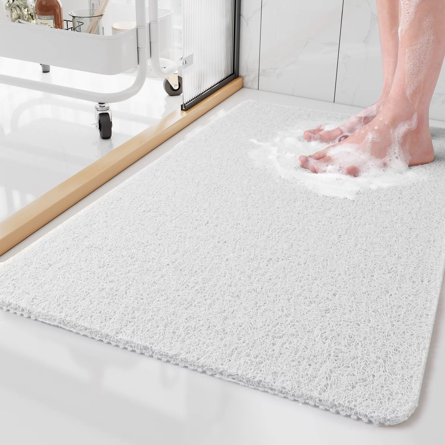 Non Slip Shower Mat Secure Grip with Fast Water Drainage