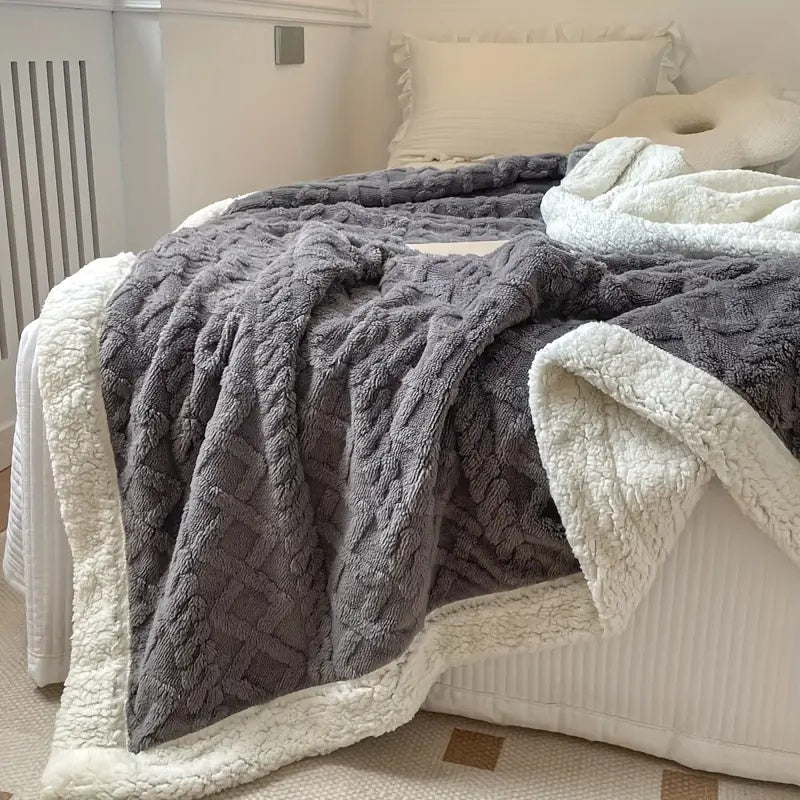 Reversible Throw Blanket for All Season Home Use